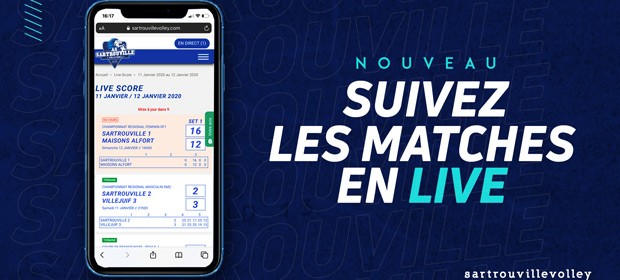 Suivez les matchs en live sur notre site !